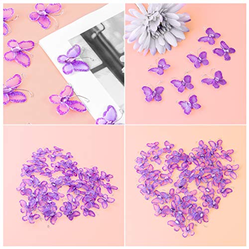 Toyvian 100 Peças Borboletas Para Artesanato Decoração De Casamento Borboleta Borboletas Brilhantes