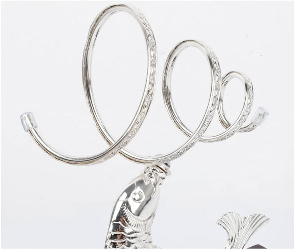European Wine Rack Gold-Plated Fish Wrought Iron Shelf Bottle Living Room Decoration
