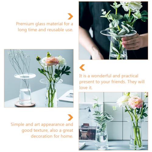 Vase de fleurs transparent pour une décoration de salon chaleureuse