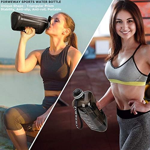 Half Gallon Water Bottle with Handle 2.2L/74OZ Large Plastic Water Bottles BPA Free Water Bottles with Strap Portable with Time Marker for Camping, Hiking and Home Activity - Image 2