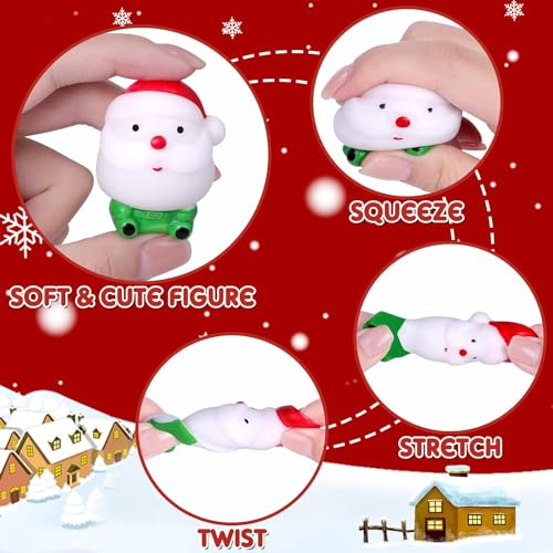 LATERN 60Pcs Christmas Mochi Squishy Toys - Image 2
