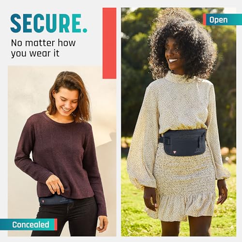 Image of Alpha Keeper Money Belt for Travel Hidden Under Clothes - RFID Blocking Passport Holder & Slim Waist Wallet Pouch for Women & Men, Anti-Theft Travel Accessories