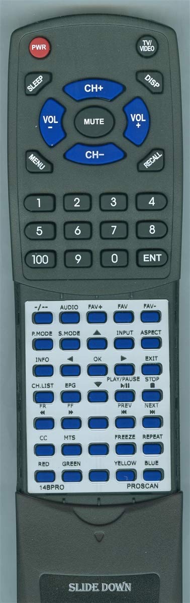 Replacement Remote for Proscan PLDED5520-UHD, 14B PRO