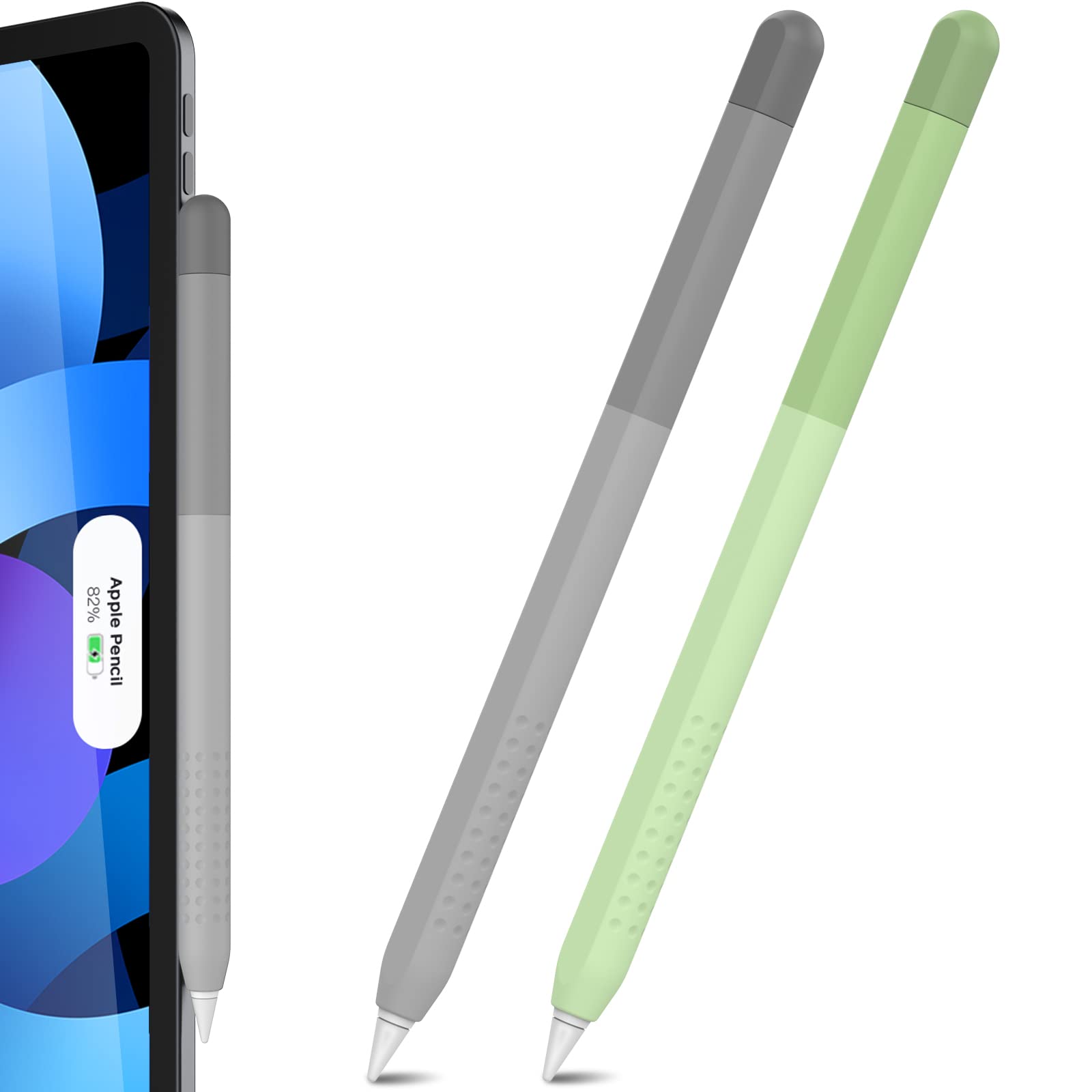 Delidigi Case for Apple Pencil Pro and Apple Pencil 2nd Generation Gradient Color Silicone Protective Cover Sleeve Accessories Compatible with iPencil