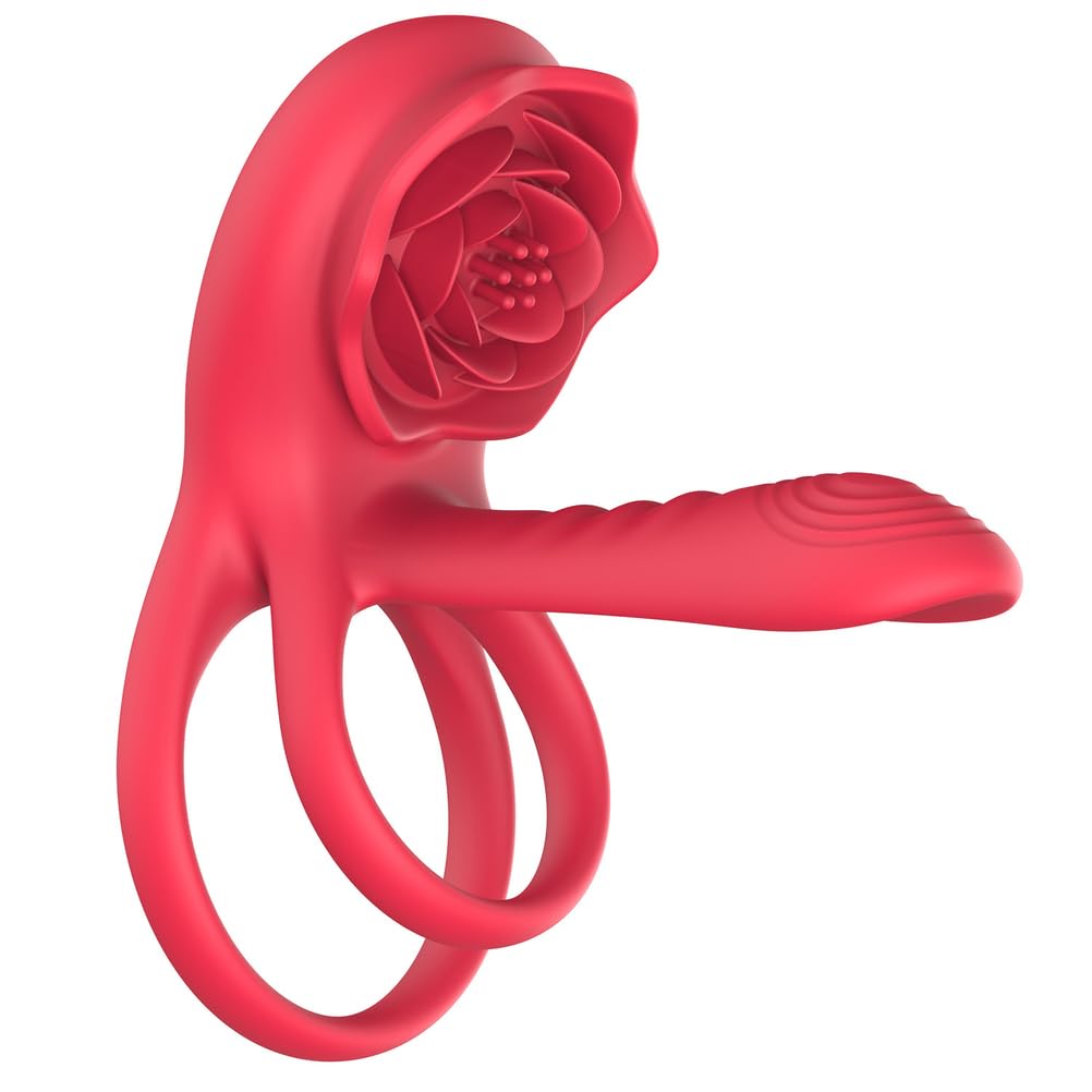 Generico Giocattoli Sessuali Maschili Coppie Anello Vibratore Per Pene Donna, Giocattoli Sessuali Per Uomo Vibratori Con 9 Modalità Di Vibrazione, Doppio Stimolatore Clitorideo 3 in 1