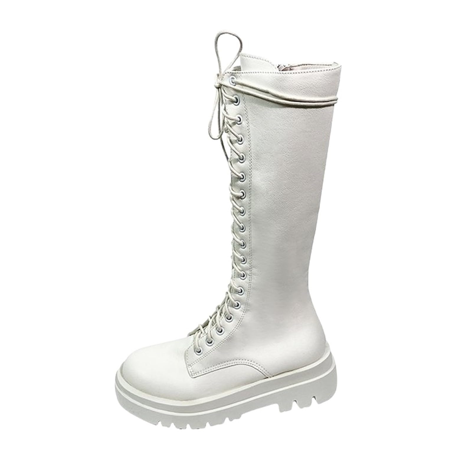 Stiefel Damen Schwarz Flach Mit Schnürung,Hohe Stiefel Damen Ohne Absatz
