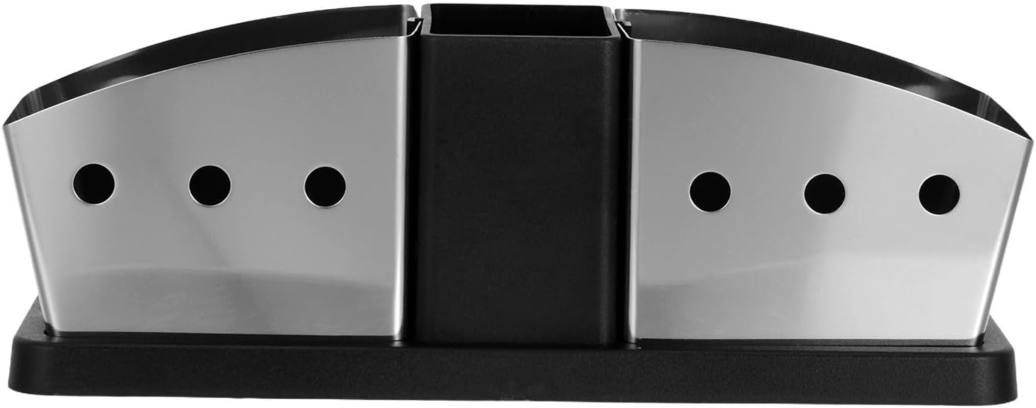 Coffee Condiment Holder Stainless Steel with 3 Compartments for Kitchen