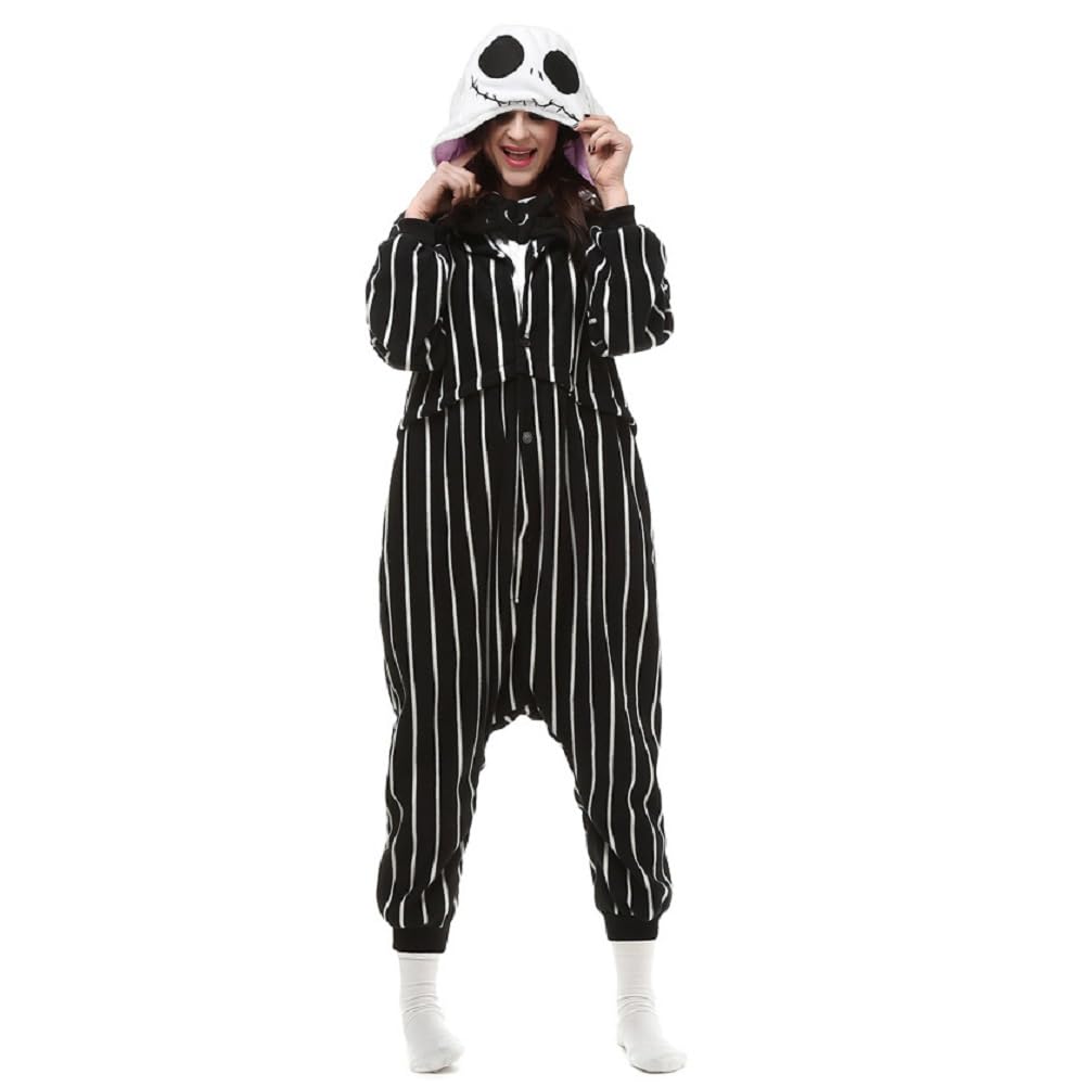 ZKomoL Adult Onesie Unisex Party Pajamas for Women Cosplay Sleepwear Gifts Costume Christmas, Jack, M
