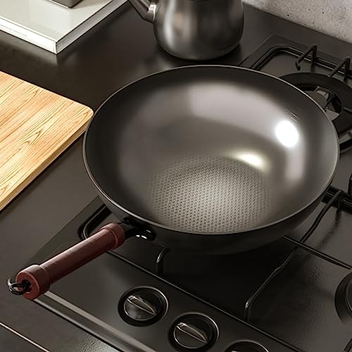 Wok de acero al carbono con tapa y superficie antiadherente miniatura 2