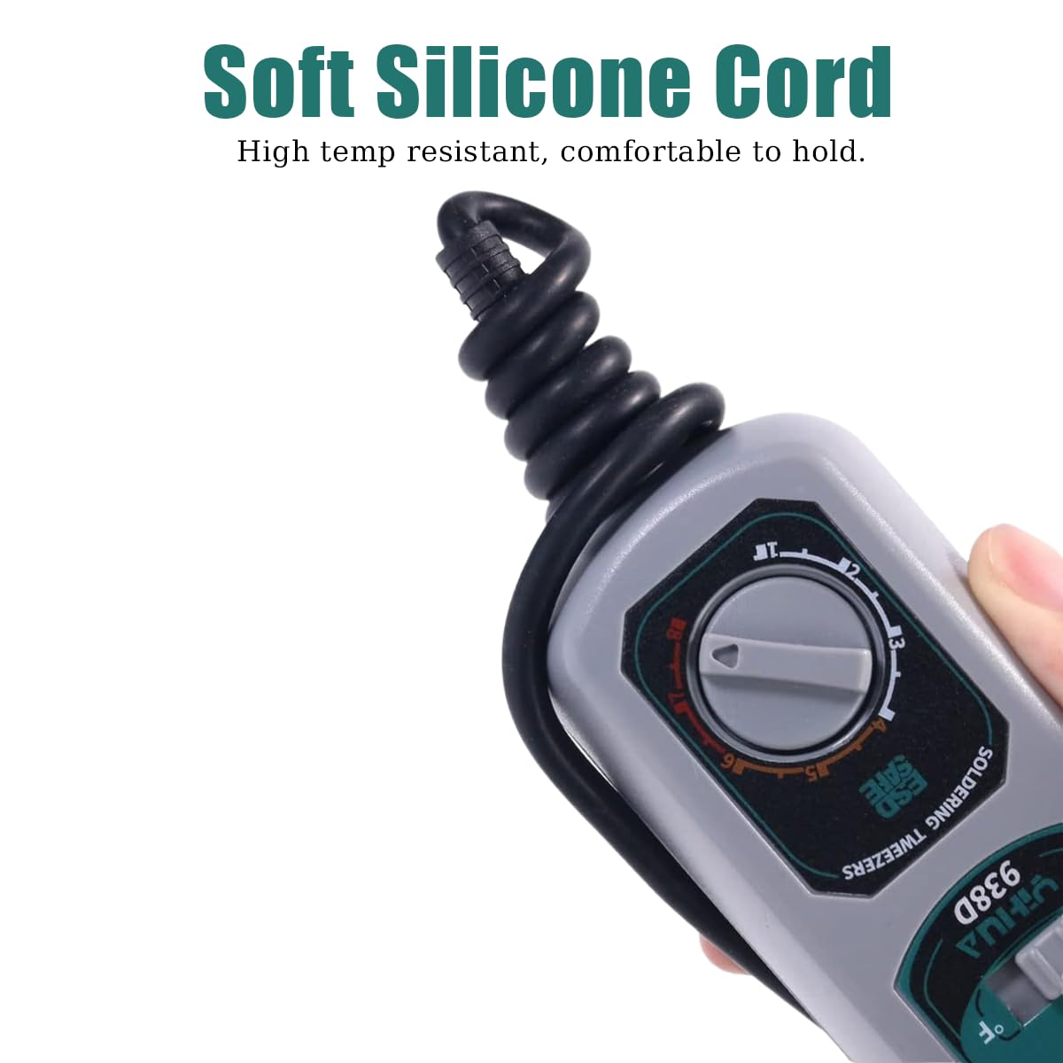 Stazione di saldatura portatile 938D, 110 V, mini pinzette, saldatore con display LCD, controllo della temperatura PID ad alta precisione, 44 W, per componenti SMD e fori passanti