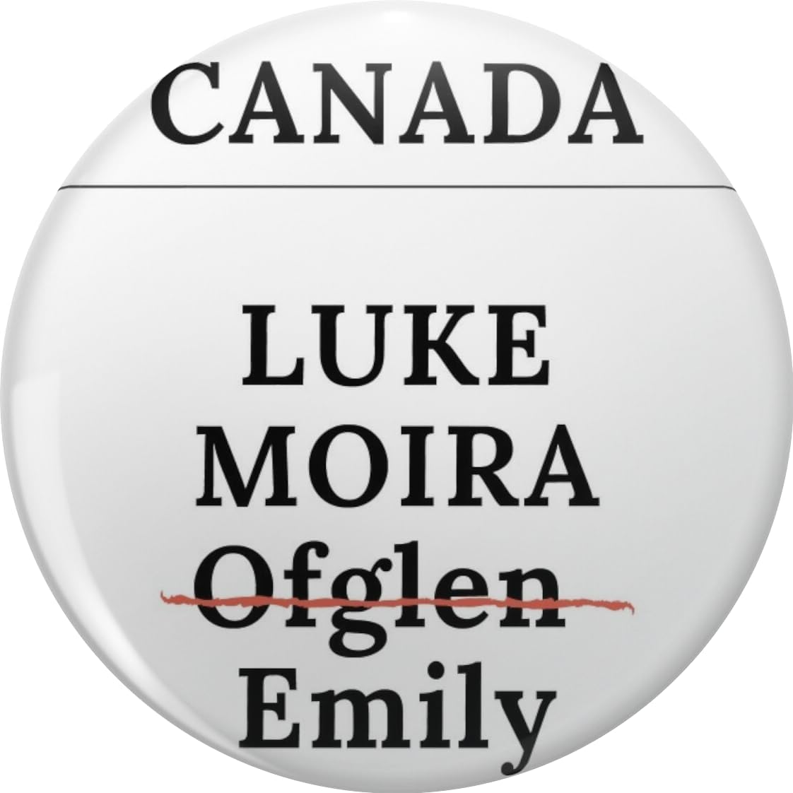 Canada Luke Moira Ofglen Emily Pin Lapel Pin Cute Brooch Pins Badges 0.75"
