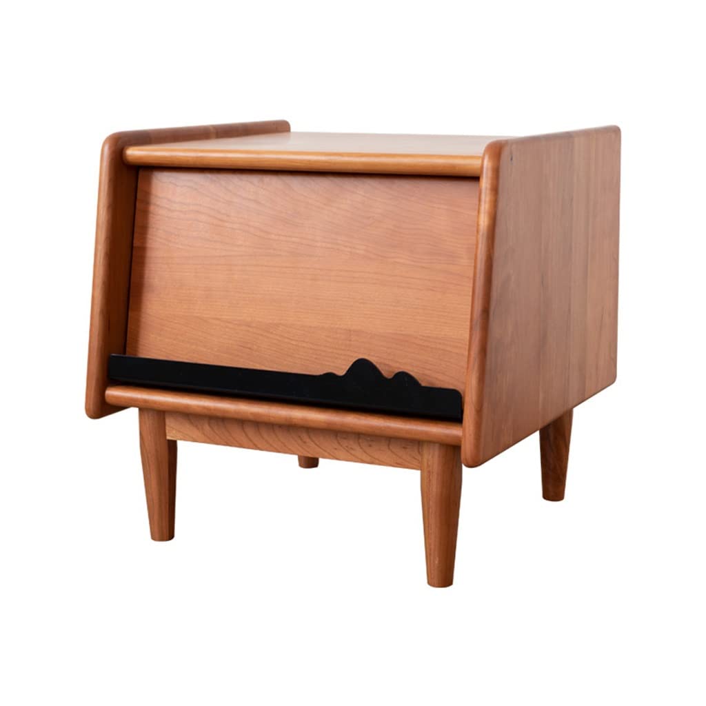 Table de chevet en bois massif TUSUOD avec tiroir pour chambre