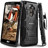 Evocel LG G Stylo 2 [New Generation] Rugged Holster Dual Layer Case [Kickstand][Belt Swivel Clip] For LG G Stylo 2 (2016 Release), Black (EVO-LGLS775-XX01)
