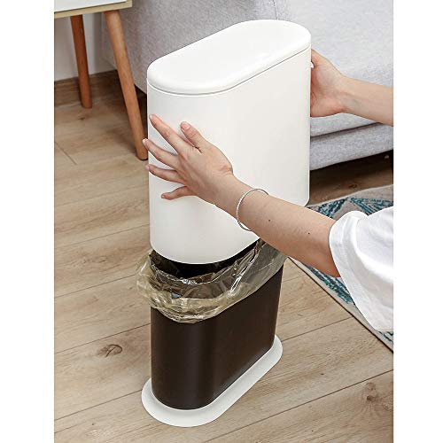 Poubelle avec couvercle gain de place pour interstice et meuble étroit - 5