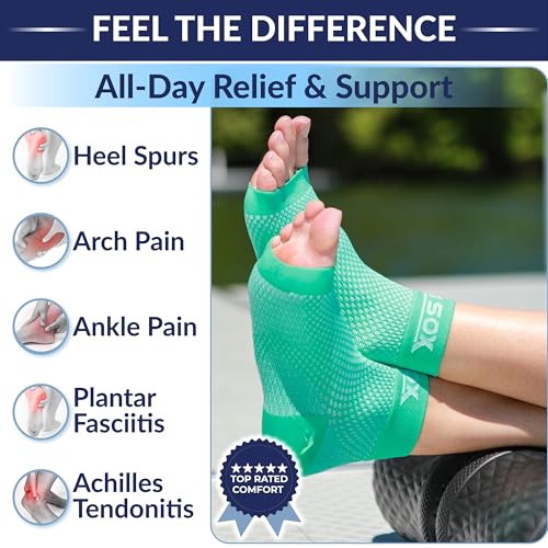 SB SOX - 2 Pairs Plantar Fasciitis Relief Socks (Gray, Large + Navy, Large)2