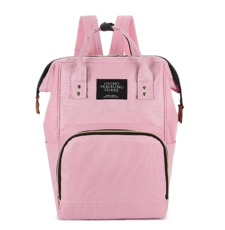 TINSY Baby Diaper Backpack | Spacious Maternity Travel Bag with Insulated Bottle Holders | Multi Pocket Organizer for Baby Essentials | Pink-image-10