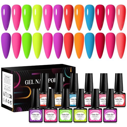 Set de Esmaltes de Gel Neon 12 Colores miniatura 1