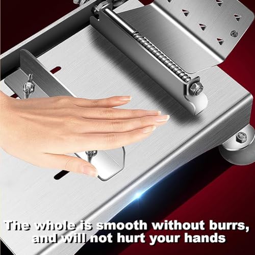 TT-YEC 304 Stainless Steel Household Frozen Meat Slicer, Thickness Adjustable Manual Meat Slicer, Ham And Sausage Cutter, Portable Meat Cleaver for Cutting Chicken, Frozen Meat - Image 6