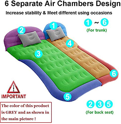 Image of Onirii Inflatable SUV Air Mattress - Thickened Camping Bed for Universal SUV, Truck, and Car Travel - Portable Blow Up Sleeping Pad