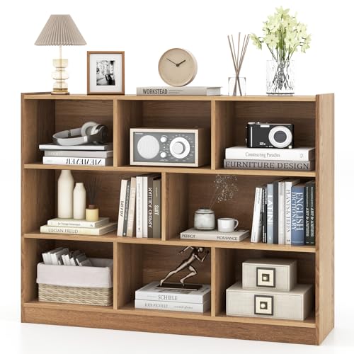 GYMAX Libreria 3 Livelli 8 Cubi