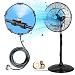 homenote Misting Fan Kit for Outside Cooling, 16.4FT Misting Line, 5 Brass Nozzles, 3/4' Brass Adapter, Outdoor Mister System for Patio, Backyard & Poolside Relaxation