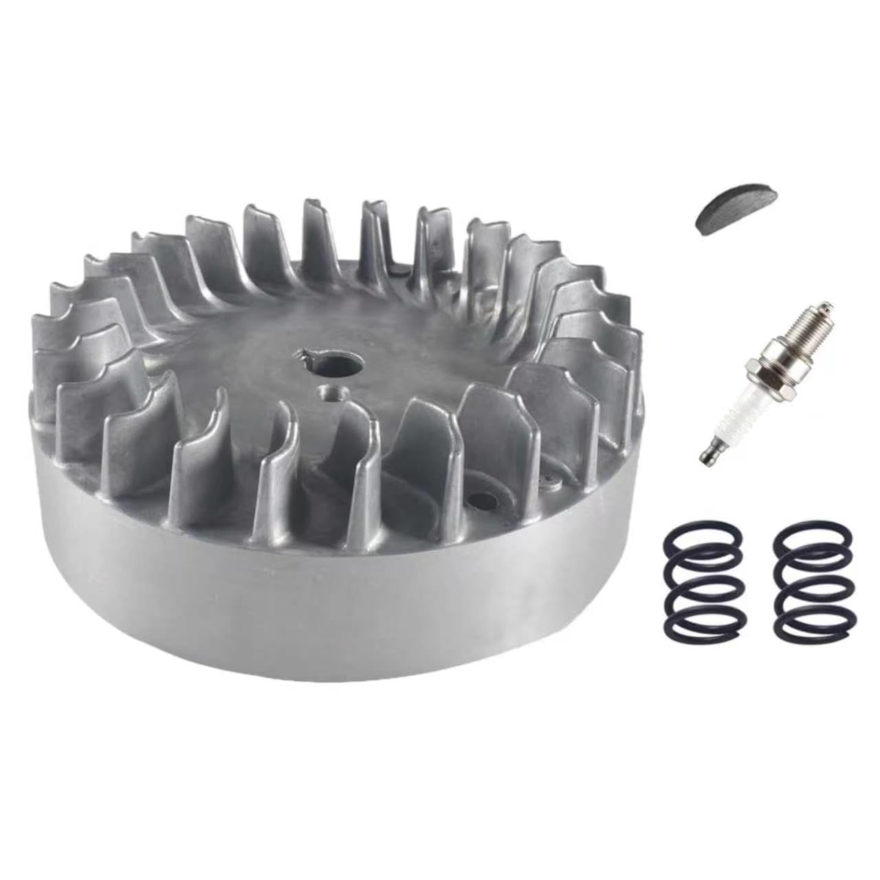 Predator 212 Flywheel Replacement Kit Compatible with GX200 196cc 212cc 224cc Engines, Includes 168F 170F Valve Springs, 1 Spark Plug &amp; C-Type Crankshaft Key