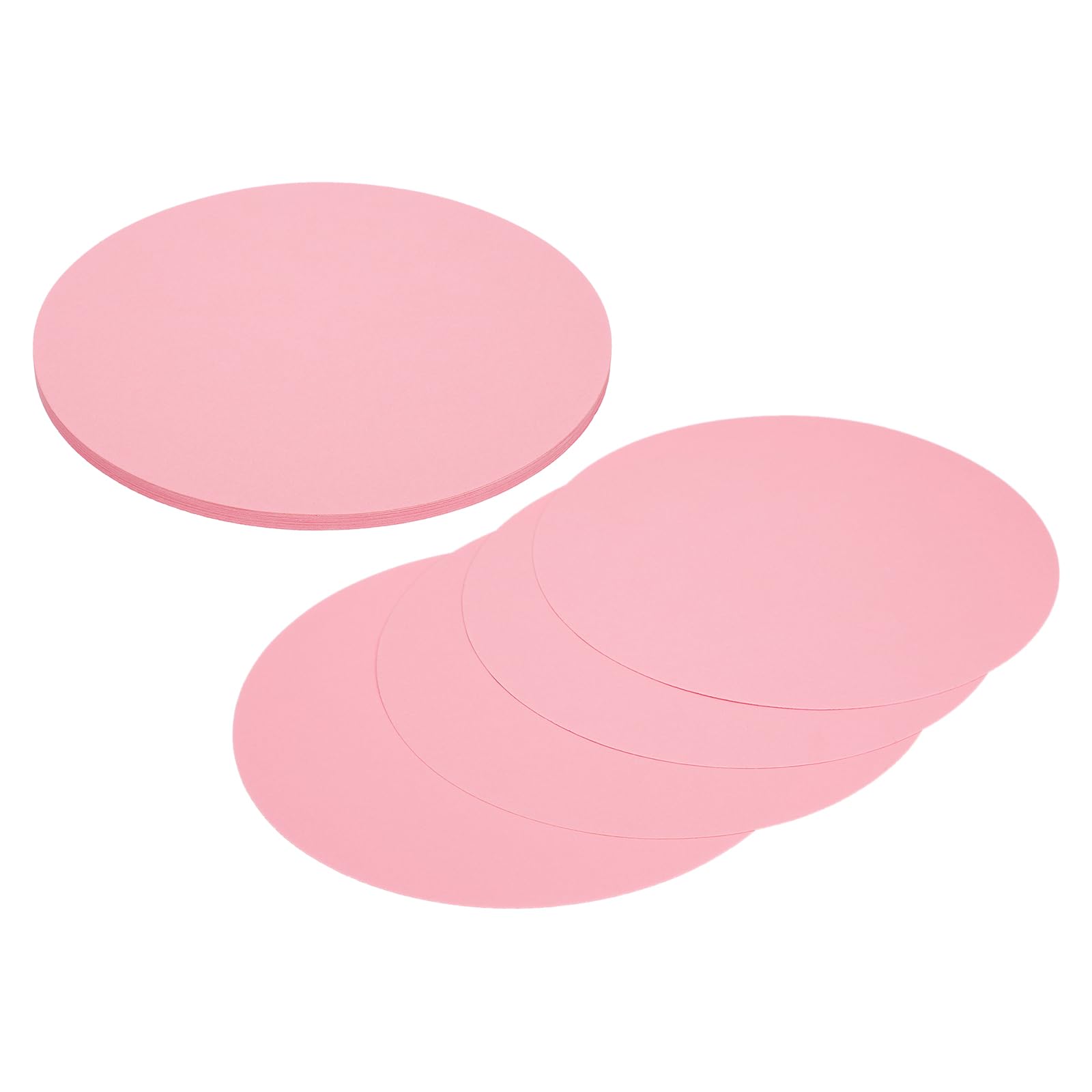 sourcing map 24 Pcs Circle Card Stock, 8.3 Inch Round Cutouts Paper Thick Cardboard Circles for Crafts Paint Supply DIY Projects Bulletin Board Decor, Pink
