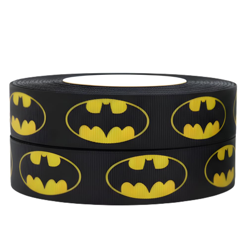 Batman Super Hero DC Comic Book 2m x 22mm Wide Birthday Cake Decoration Ideas for Gifts, Bows, Decorations or Packing Boxes, Bags, Cards, DIY Crafts