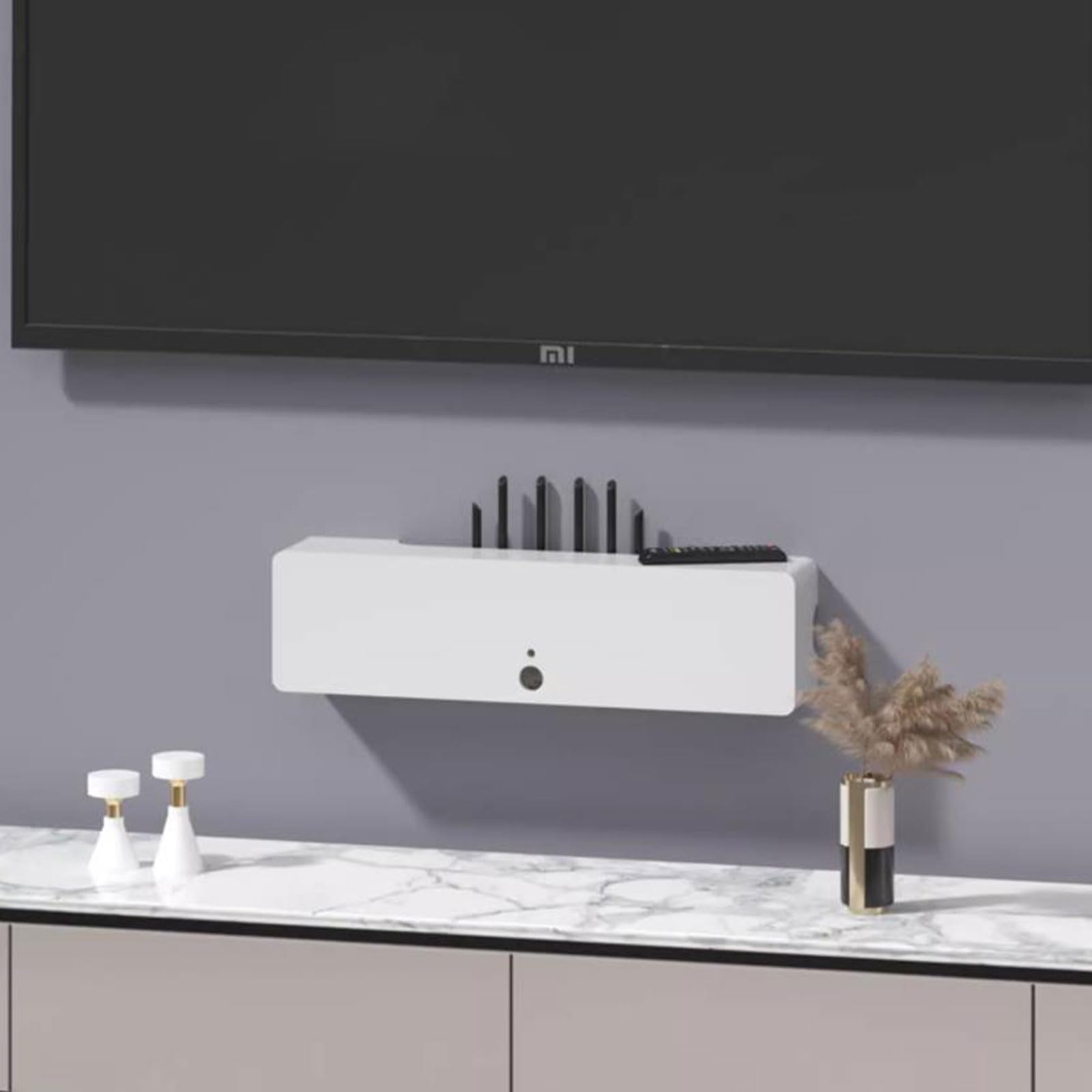 Router WIFI Set top box CD Lettori DVD Box via cavo GIOCATTOLO Mobile di stoccaggio Mobile TV a parete Scaffale a muro Scaffale TV galleggiante Console per videogiochi Supporti TV Unità TV