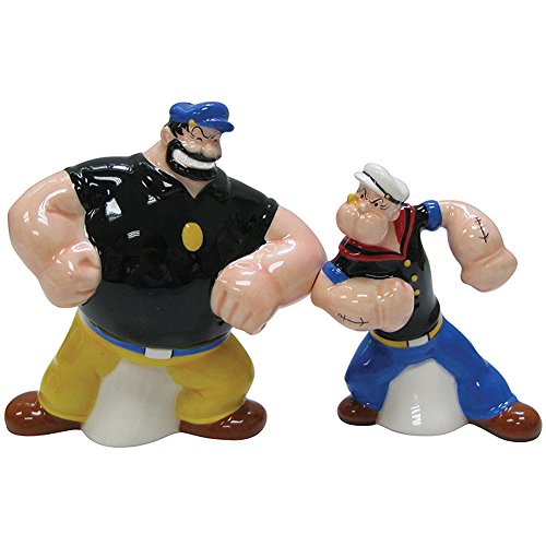 Westland Giftware Popeye Magnetic Popeye and Brutus Face-Off Salt and Pepper Shaker Set, 4-1/4-Inch