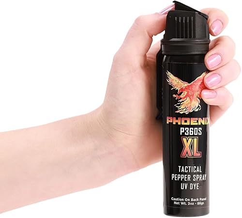 Miniatura 2 de Phoenix P360S Pepper Gel XL - Spray de pimienta de grado militar y policial de máxima resistencia, el gel es mejor, rocía en cualquier ángulo de 18
