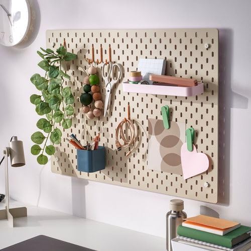 Amazon.co.jp: IKEA イケア 有孔ボード ベージュ/ピンク 76×56cm