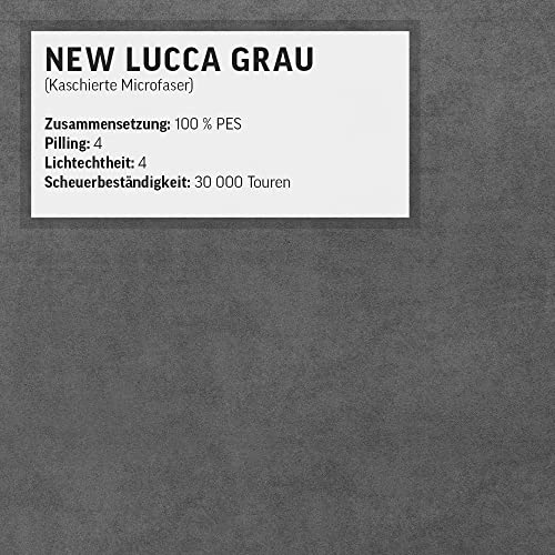 Mivano 3er-Sofa Enterprise / Dreisitzer-Couch mit Armteilfunktion und Kopfteilverstellung / 233 x 72 x 104 / Mikrofaser-Bezug, dunkelgrau – Bild 6