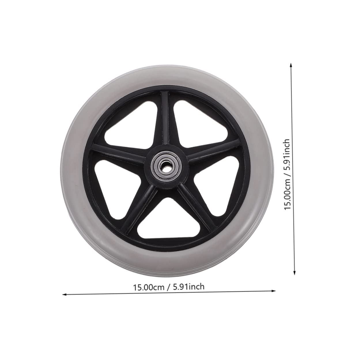 IWOWHERO Wheelchair Front Wheel Replacement 2 Pack 6 Inches Smooth Rolling Wheel Sturdy Quiet