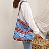 Covelin Women's Retro Large Size Canvas Shoulder Bag Hobo Crossbody Handbag Casual Tote Multicoloured-5