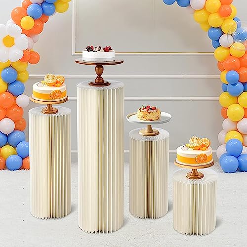 Supports cylindriques en carton ARIASS Ø30cm pour décorations de mariage et centres de table