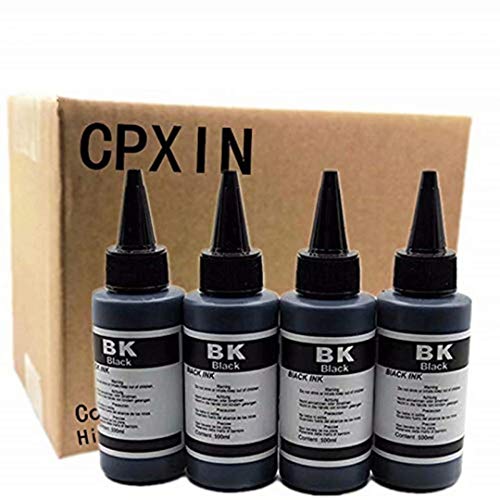 100ml / Bottle Printer Ink Refill Dye Ink Refill kit for Canon 250 251 270 271 225 226 280 281 PG240 CL241 PG210 CL211 1200 2200 PG245 CL246 Refillable Ink Cartridge CISS System (100ML 4 Black)