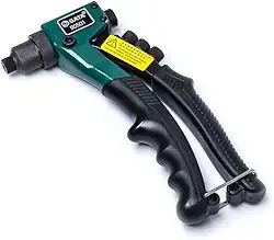 SATA Pistola de rebitador de 20,32 cm, com corpo de aço resistente e uma alça de borracha com mola que ejeta hastes de rebite automaticamente - ST90501SC