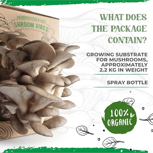 Pilz-Zucht Set | Frische Pilze jederzeit | Austernpilze züchten ohne Vorkenntnisse | Hervorragendes Edelpilz Aroma | Leicht verständliche Anzuchtanleitung | Hochwertige Pilz-Zucht
