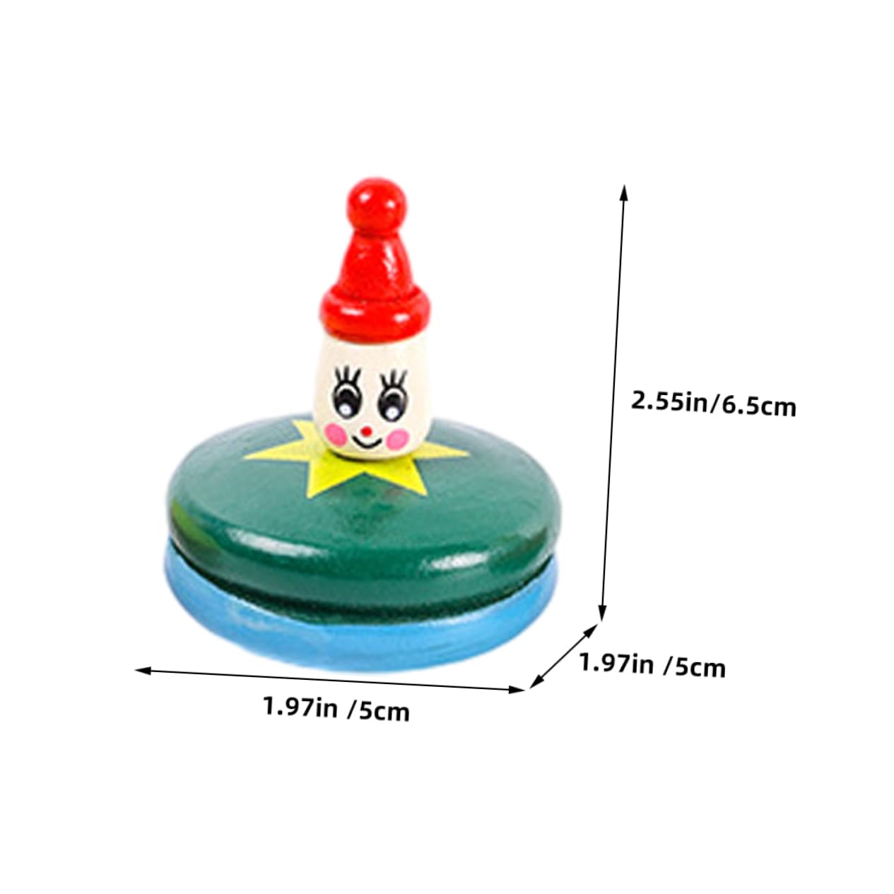 KONTONTY Mini Gyroscopes Toys 4pcs Wooden Gyro Wheel Toys for Boys and Girls for Boys and Girls