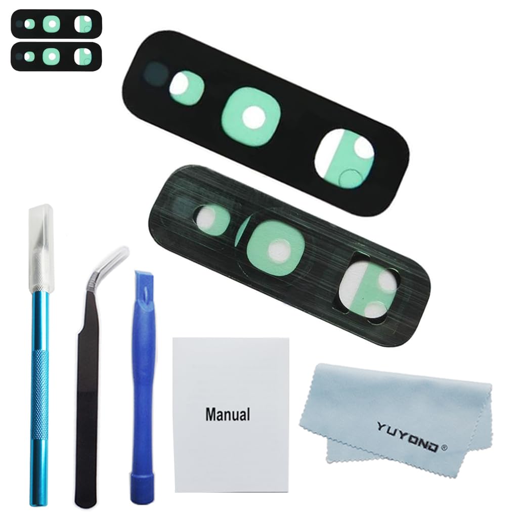 Amazon.com: YUYOND 2 Pieces OEM Black Rear Camera Glass Lens
