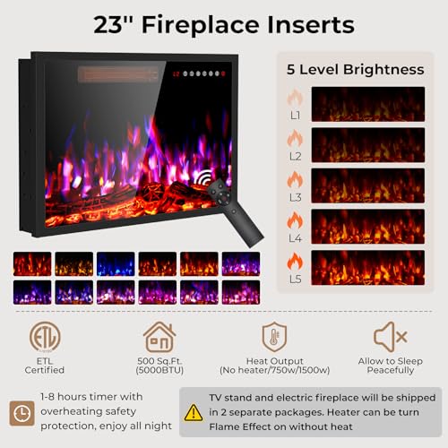 Electric Fireplace TV Stand Modern