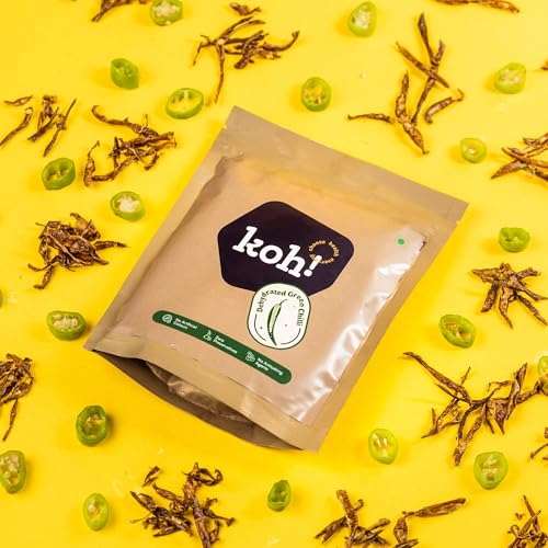 Image of KOH Dehydrated Green Chilli, Dehydrated Tomato, Dehydrated Curry Leaves, Green Chilli Powder & Tomato Powder | Pure & Natural | Premium Dried Ingredients for Cooking, Seasoning, Curries, Sauces