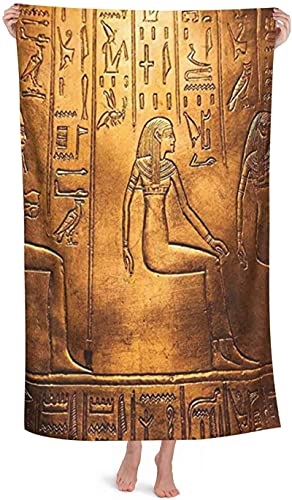 Epushow Ancient Egyptian Image Beach Towel, Oversized Microfiber Bath Towel, Large Beach Towel, Quick Drying, Travel Accessories Gifts, Women's Lovely Beach Towel, Men's Cool Beach Towel #TOP6