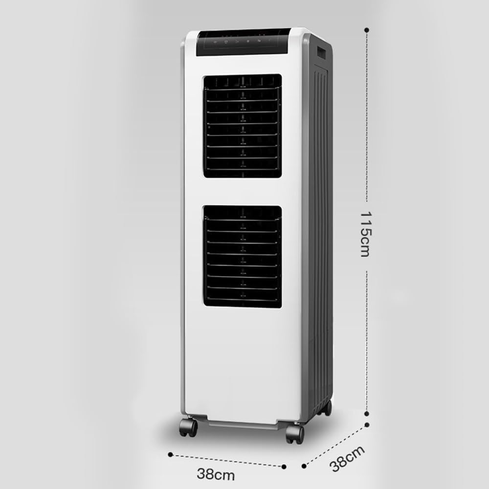 Refroidisseur d'air par évaporation Refroidisseur d'air tour avec réservoir de 30 L, double entrée d'eau