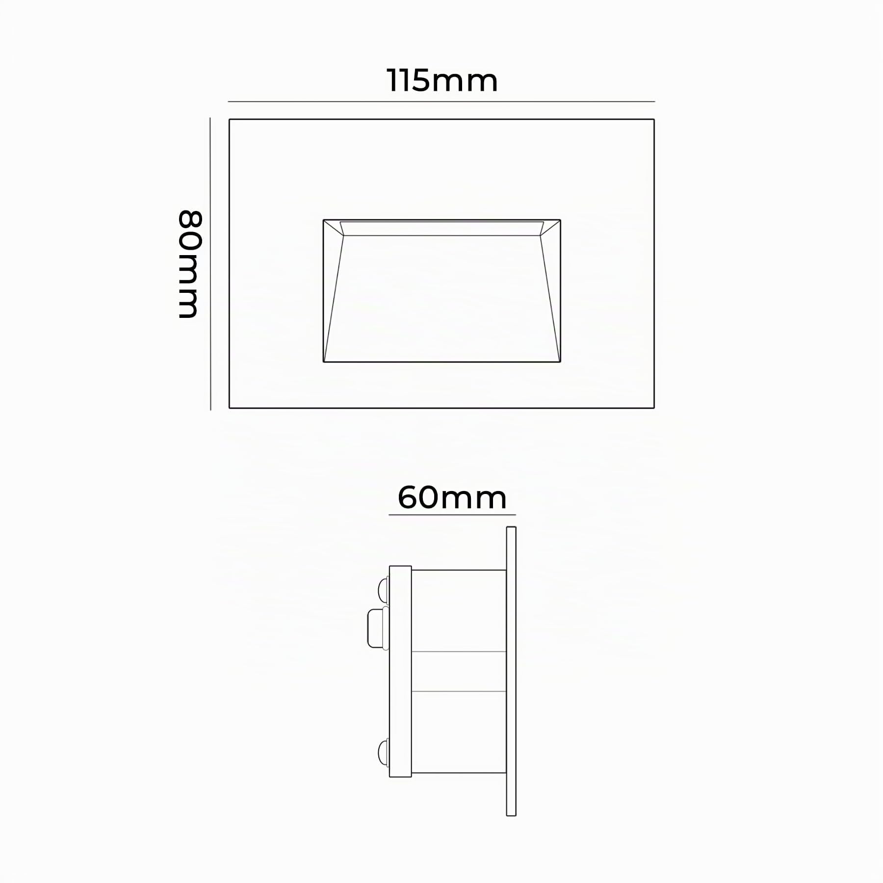 Kit 10 Faretti segnapasso da esterno lampada da muro luce cct bianco caldo bianco naturale freddo IP65 LED 5w 300 Lumen ad incasso per scatola cassetta 503 scale giardino viale gradini (Bianco)