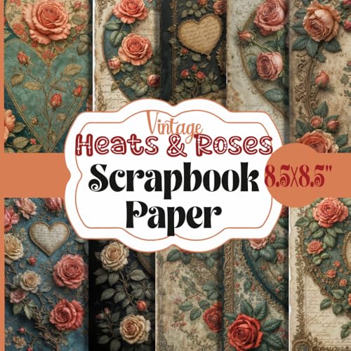 Vintage Hearts And Roses Scrapbook Paper: Romantic Love-Themed Craft Supplies, Heart Patterned Paper Pad, 20 Double-Sided Unique Designs For Paper Craft, Card Making, Decoupage, Collage and More image 2