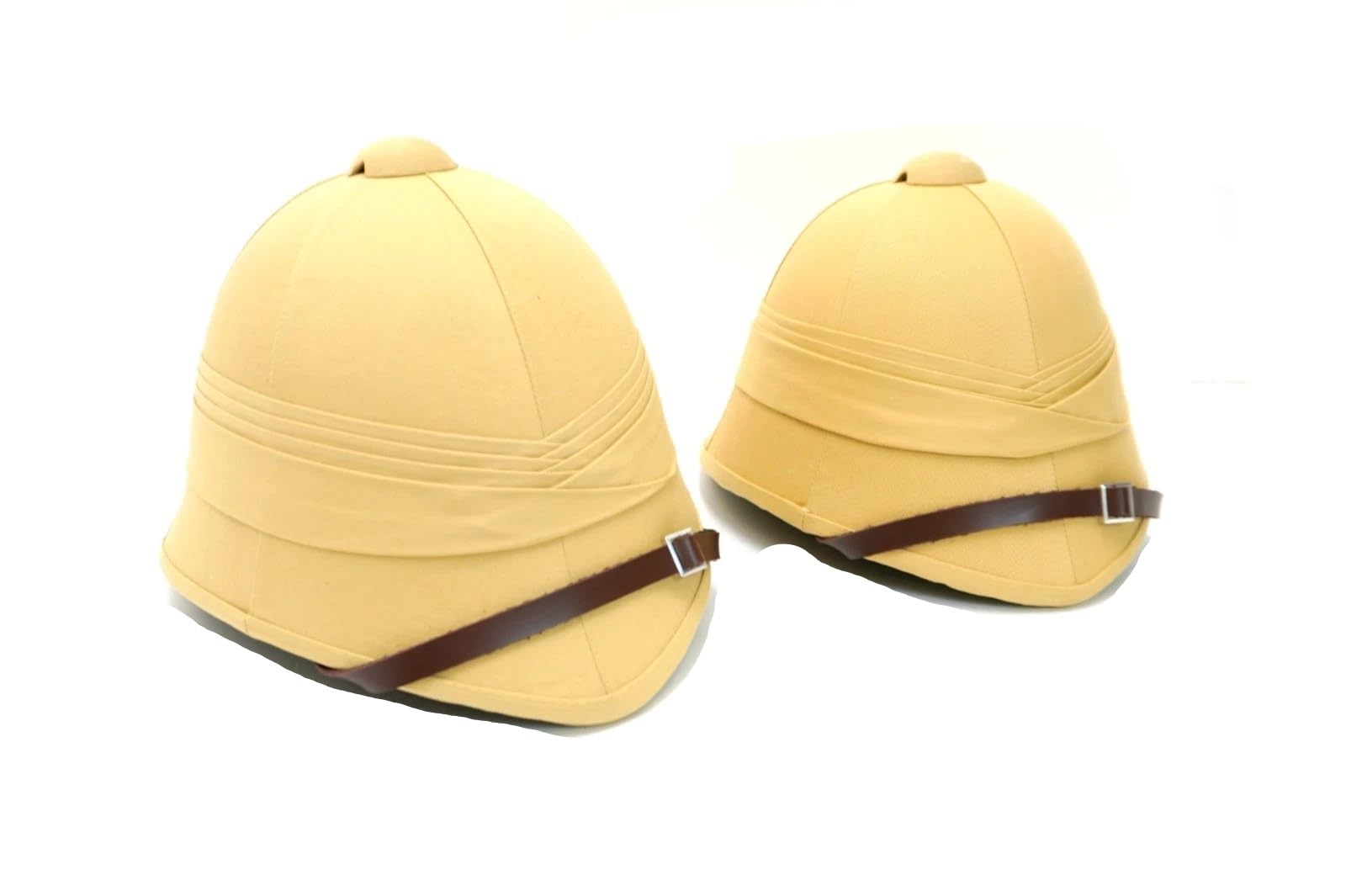 Zulu Helmet British Army Style Tropical Pith Helmet | Colonial Safari Military Hat Adjustable (Beige, Adult)