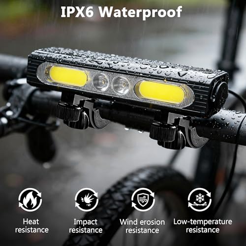 Bike Lights for Night Riding,1500 Lumens High&Low Beam Front