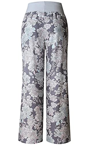 Image of NEWCOSPLAY Women's Comfy Pajama Pants Casual Drawstring Palazzo Lounge Wide Leg Pants
